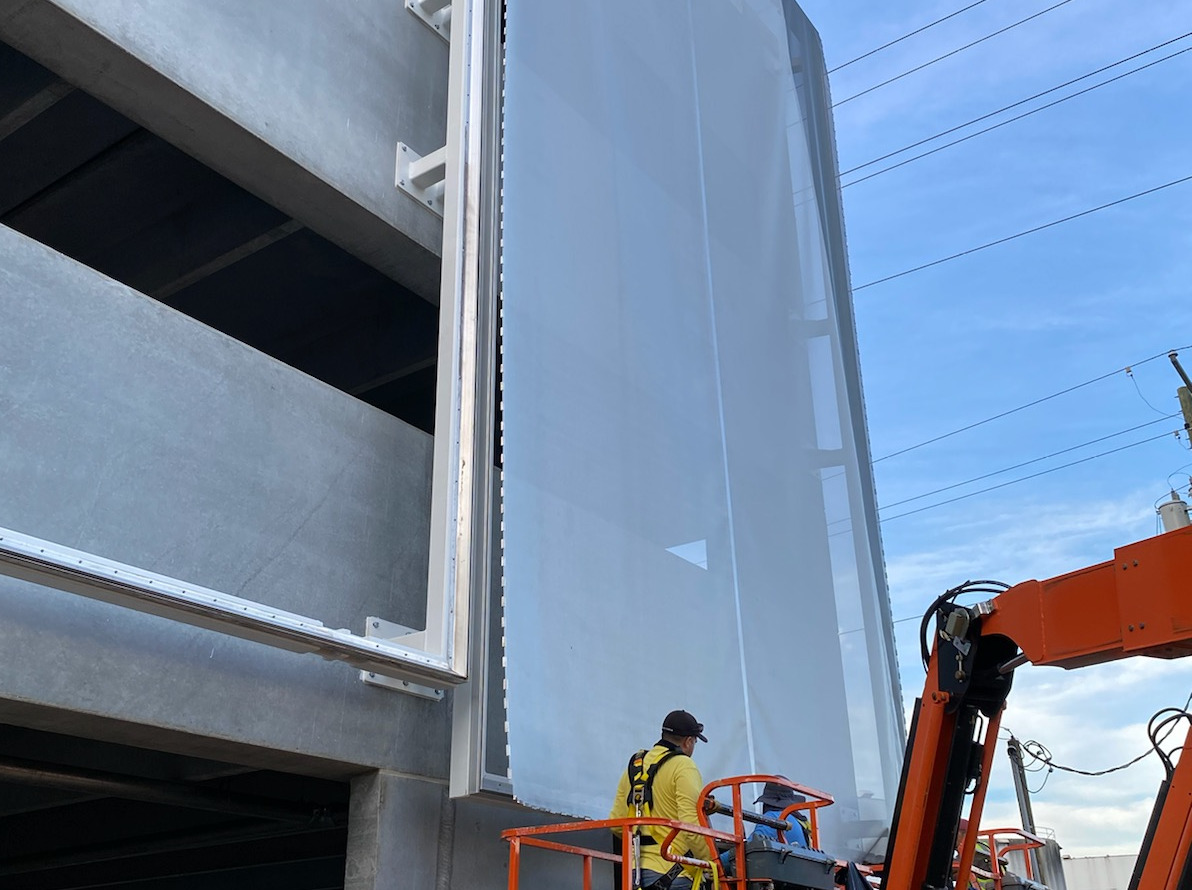 tensile membrane facade PVC Mesh Membrane