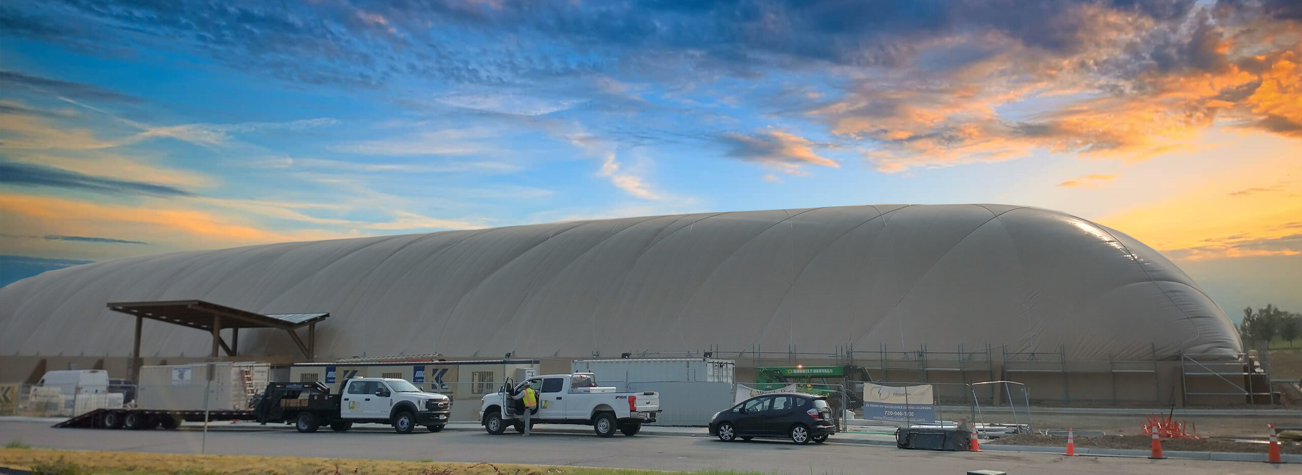 air supported tensile structure PVC